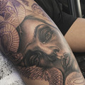 black and grey tattoo by Jo at Have Faith Tattoo Bath