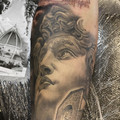 black and grey tattoo by Jo at Have Faith Tattoo Bath