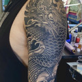black and grey tattoo by Jo at Have Faith Tattoo Bath
